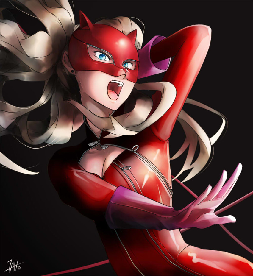 takamaki anne and panther (persona and 1 more) drawn by nathan_stefv