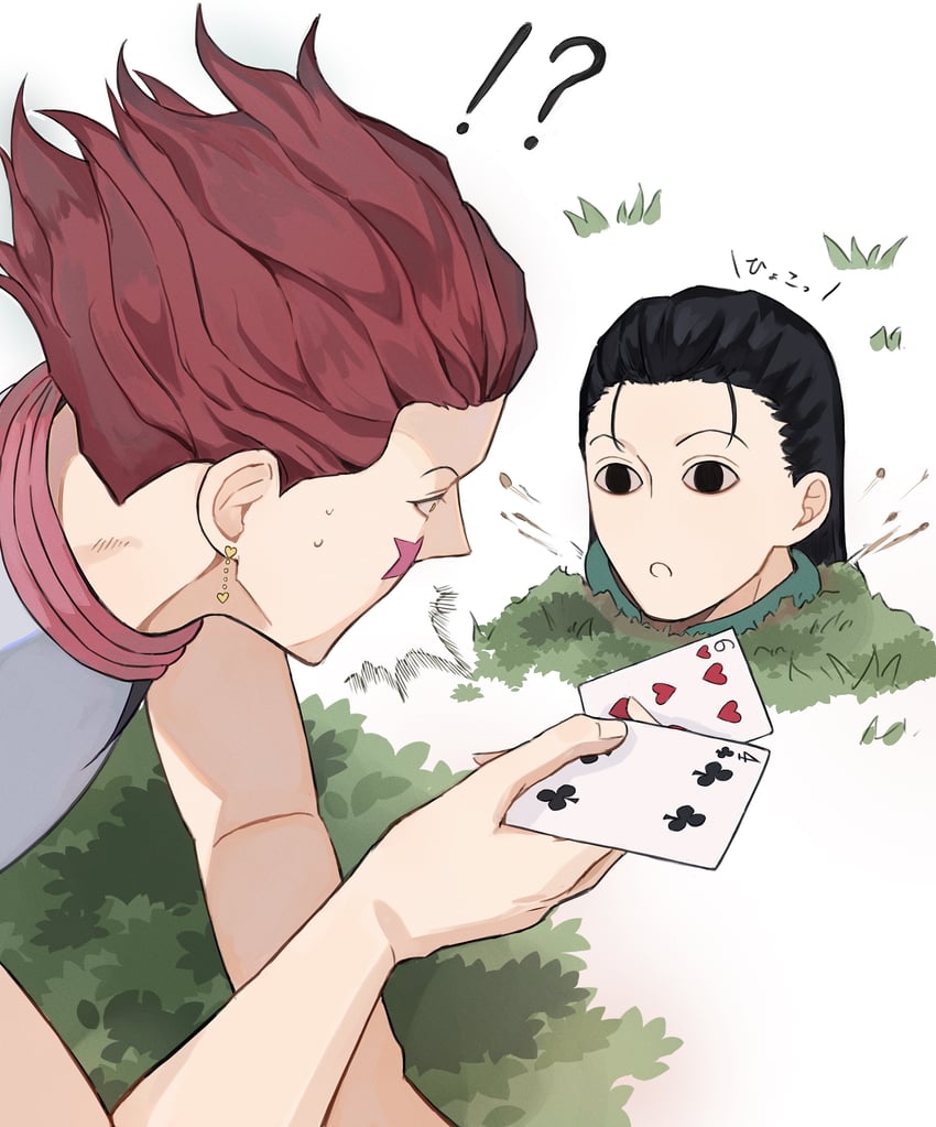 hisoka morow and illumi zoldyck (hunter x hunter) drawn by uno_0a