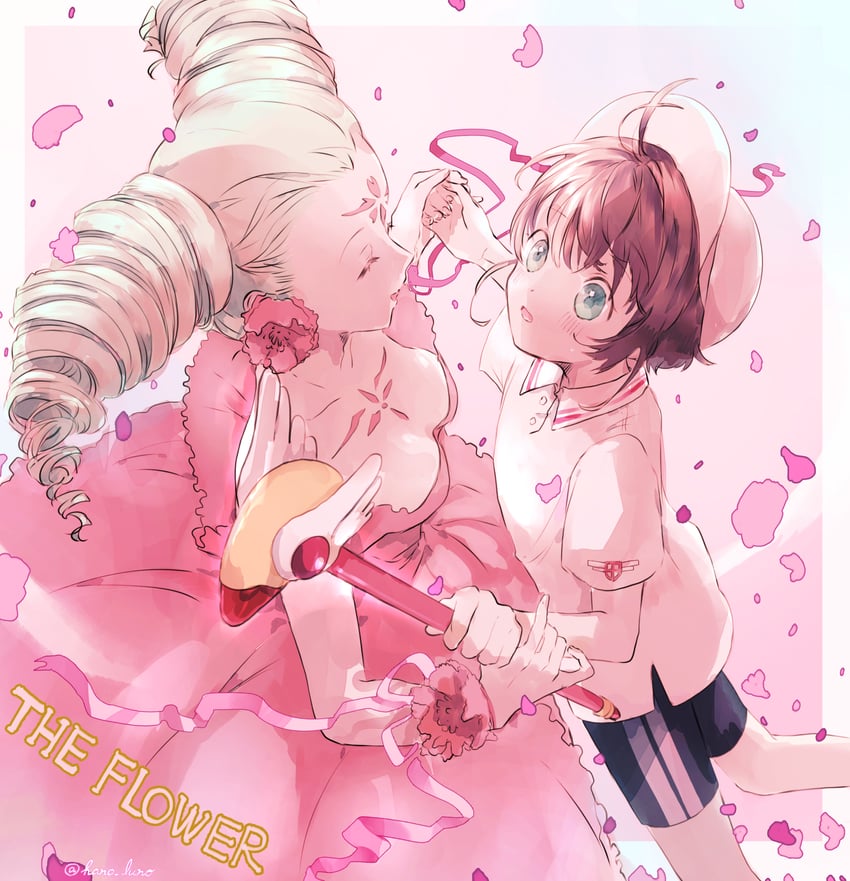 kinomoto sakura and flower (cardcaptor sakura) drawn by hano_luno