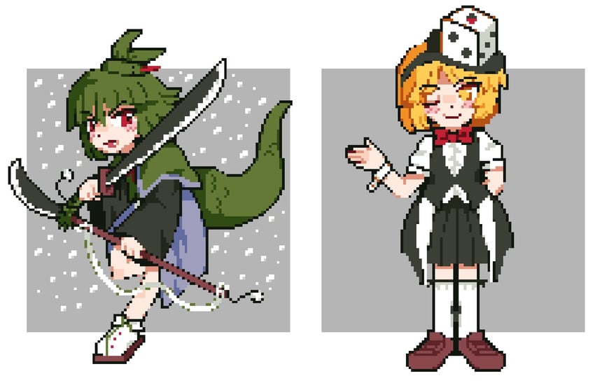 adagumo no saragimaru and xeno a (len'en) drawn by gzpxllztt