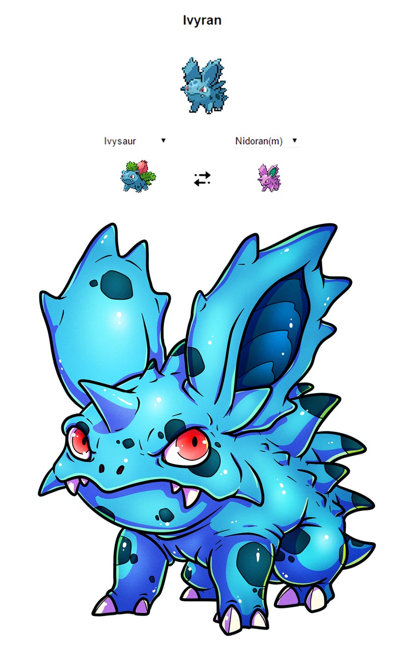 ivysaur and nidoran (pokemon) drawn by miss-yazriel