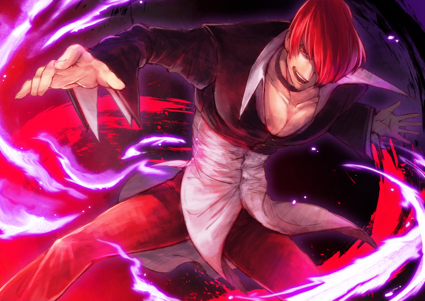 yagami iori (the king of fighters) drawn by food_fighter_441