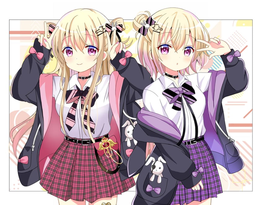 jinja eru and jinja natsume (gochuumon wa usagi desu ka?) drawn by ryoutan