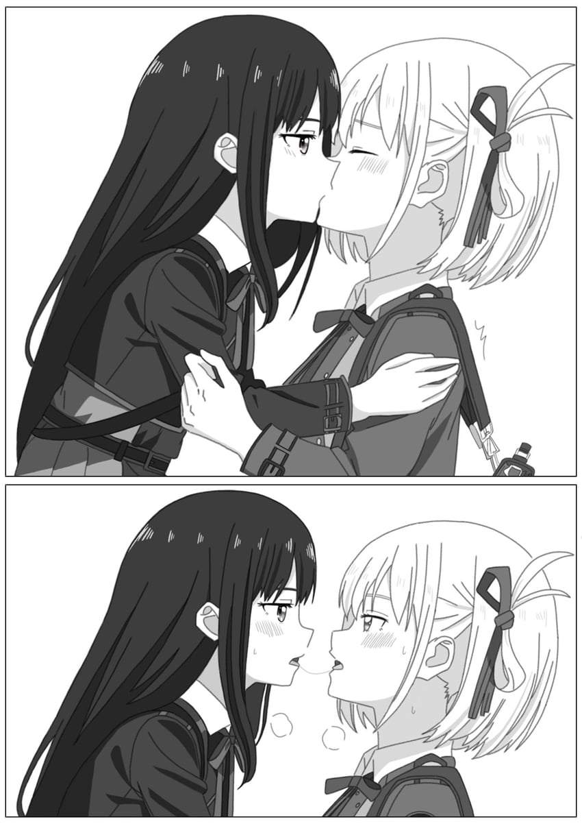 nishikigi chisato and inoue takina (lycoris recoil) drawn by wataame_(i20cd9kpqn98580)