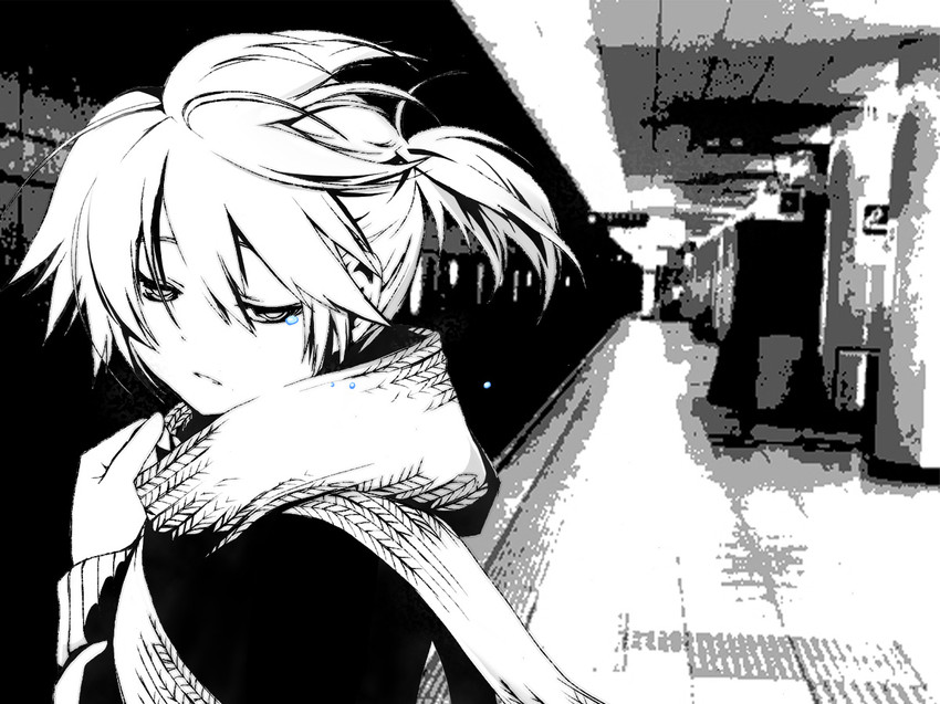 kagamine len (vocaloid and 1 more) drawn by hekicha