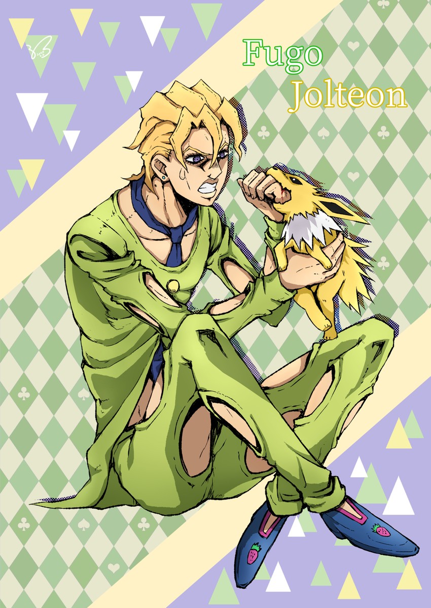 jolteon and pannacotta fugo (pokemon and 2 more) drawn by kogawa_(kris_386k)