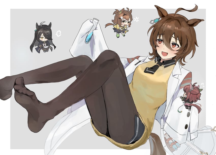 agnes tachyon, manhattan cafe, jungle pocket, and dantsu flame (umamusume) drawn by tainy_y