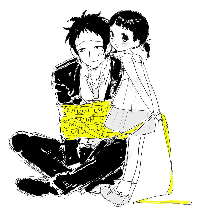 doujima nanako and adachi tooru (persona and 1 more) drawn by damogjeogg7254