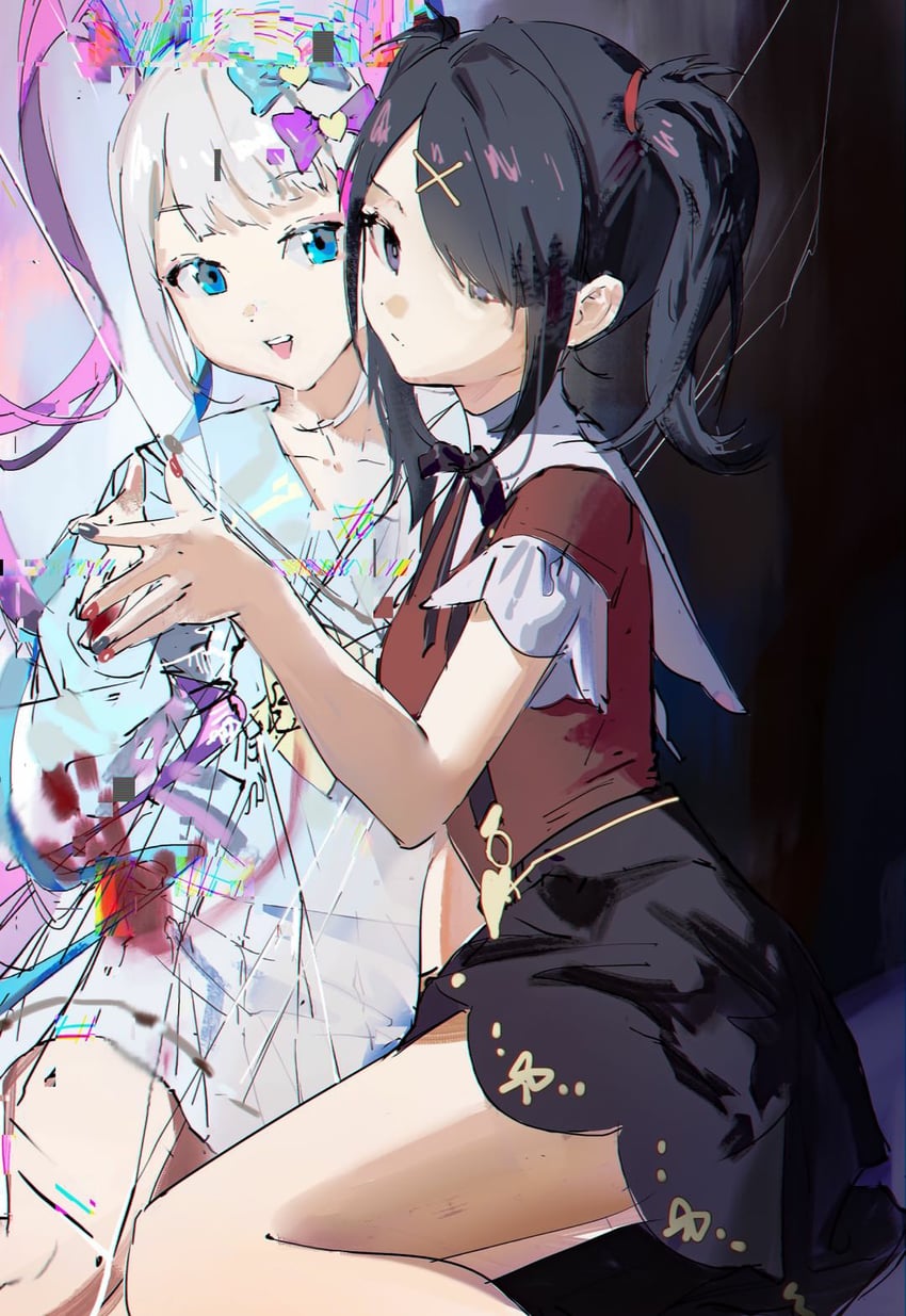 chouzetsusaikawa tenshi-chan and ame-chan (needy girl overdose) drawn by yuyin_(uzrv7533)
