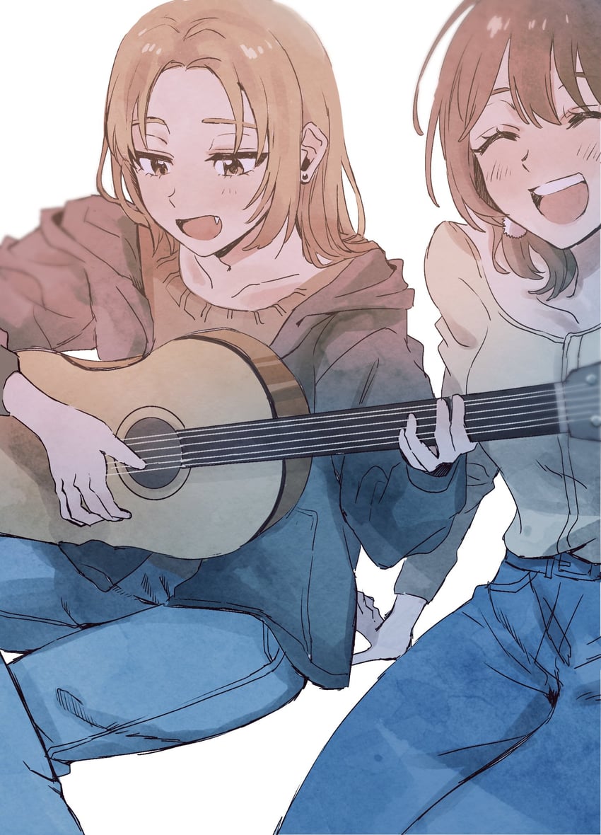 inuzuka miwa and sawatari saeko (tsukiatte agetemo ii kana) drawn by starxx_kira