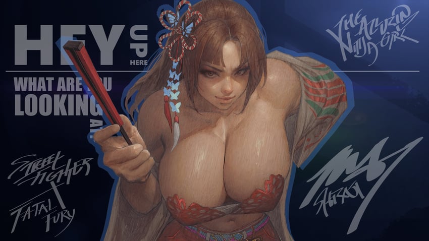 shiranui mai (street fighter and 2 more) drawn by ickpot