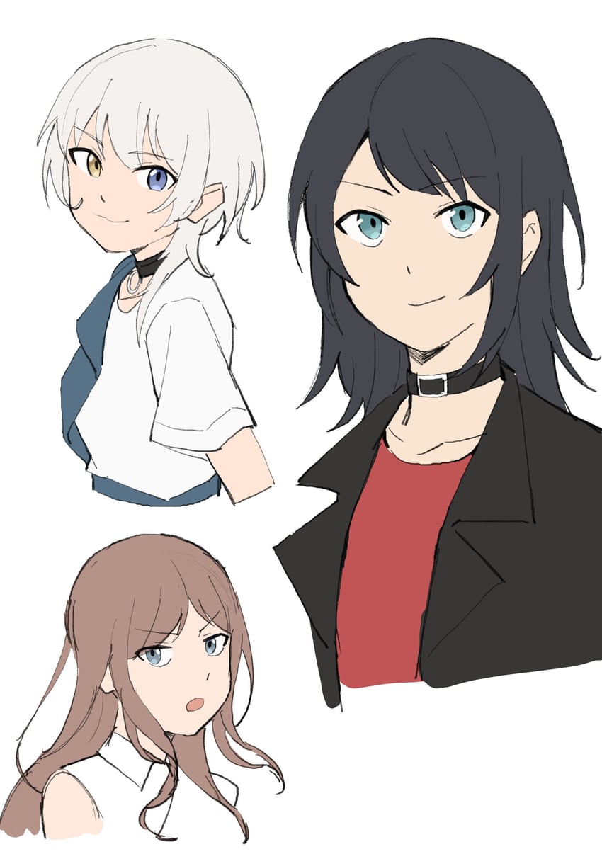 nagasaki soyo, yahata umiri, and kaname raana (bang dream! and 1 more) drawn by r_bishh