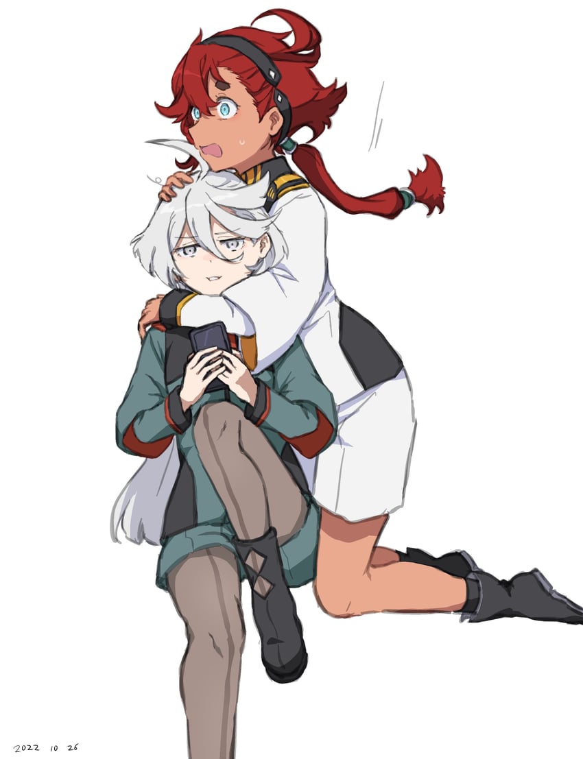 suletta mercury and miorine rembran (gundam and 1 more) drawn by takatisakana