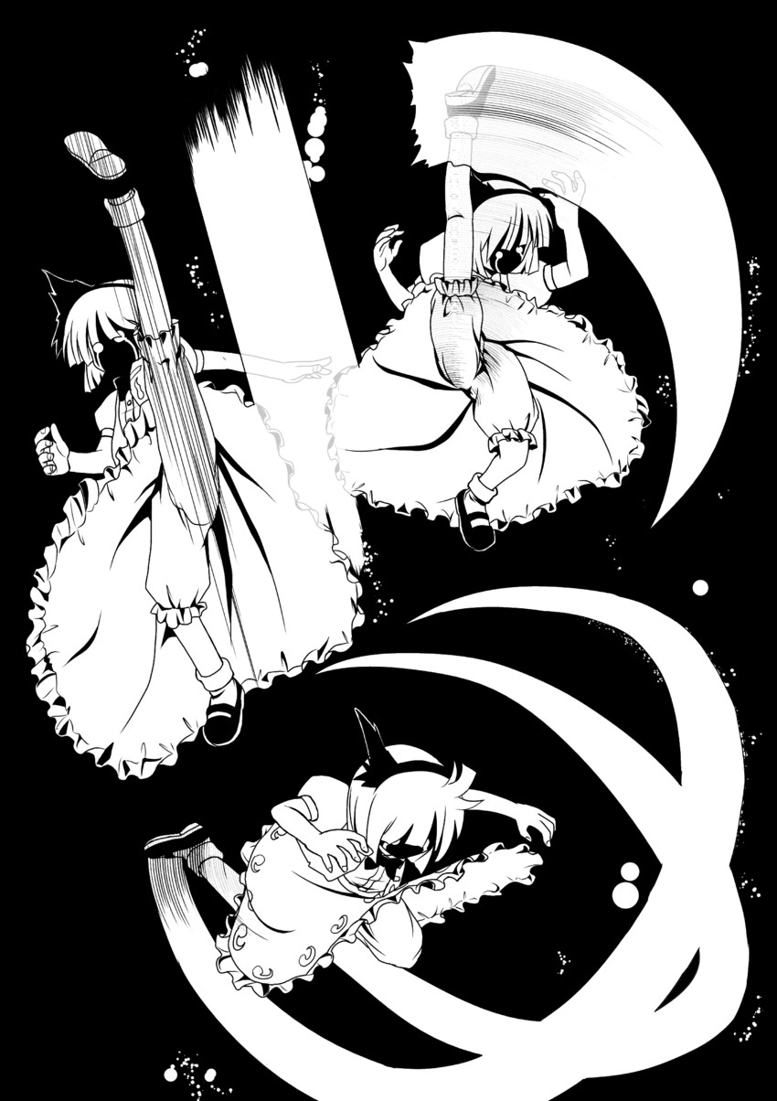 konpaku youmu (touhou and 1 more) drawn by niiko_(gonnzou)