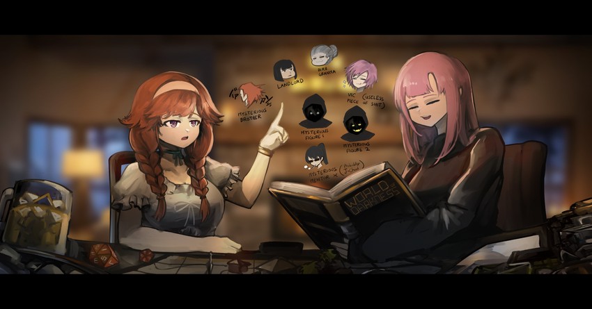 mori calliope, takanashi kiara, j-chad, and victor (hololive and 3 more) drawn by vyragami