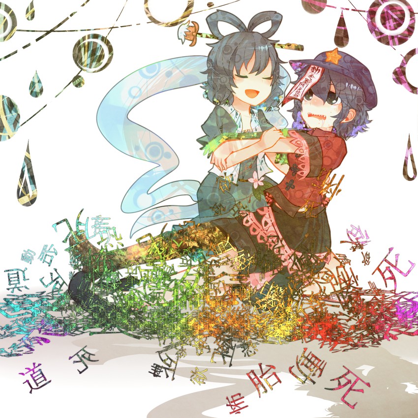 kaku seiga and miyako yoshika (touhou) drawn by itomugi-kun