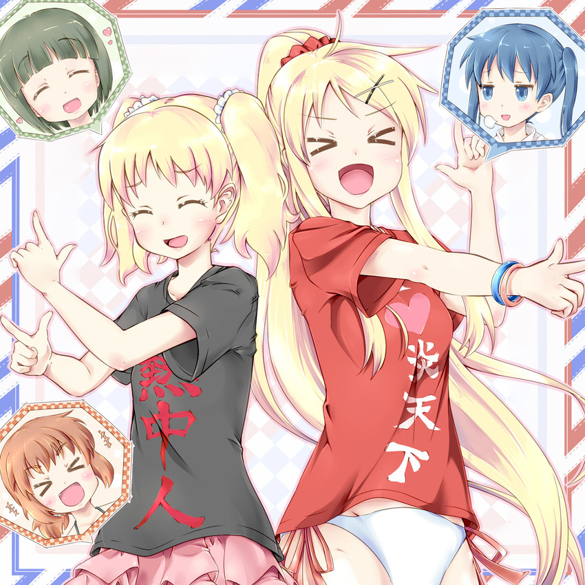 kujou karen, alice cartelet, komichi aya, oomiya shinobu, and inokuma youko (kin-iro mosaic) drawn by yui_(imprinting)