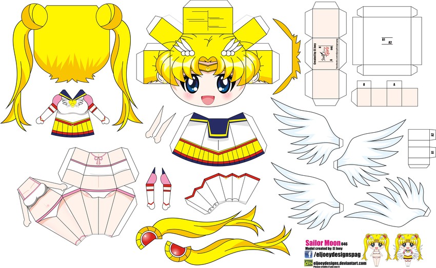 tsukino usagi, sailor moon, and eternal sailor moon (bishoujo senshi sailor moon and 1 more) drawn by el_joey
