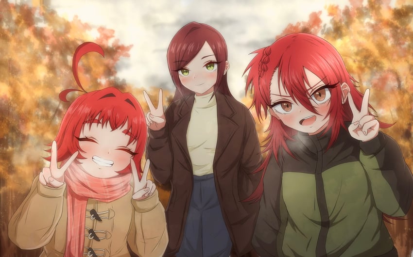 yakuzen kusuri, torotoro kishika, and tomogara saki (kimi no koto ga dai dai dai dai daisuki na 100-nin no kanojo) drawn by kusanochika