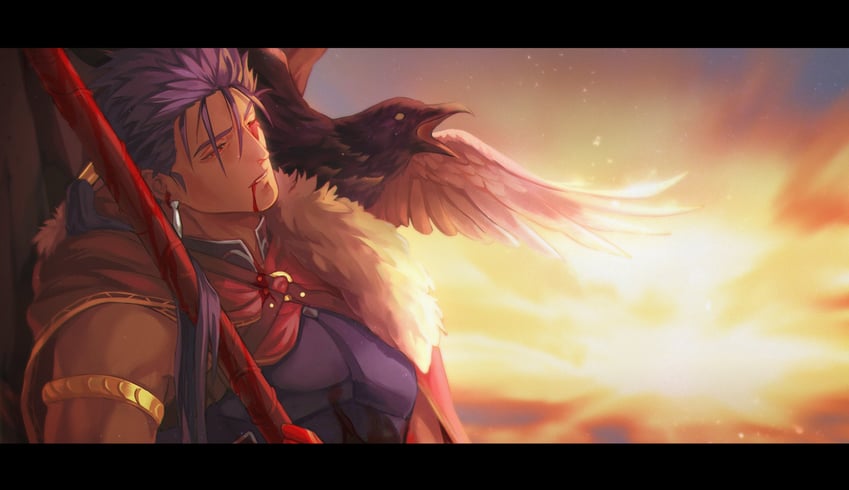 cu chulainn (fate and 1 more) drawn by gravesecrets