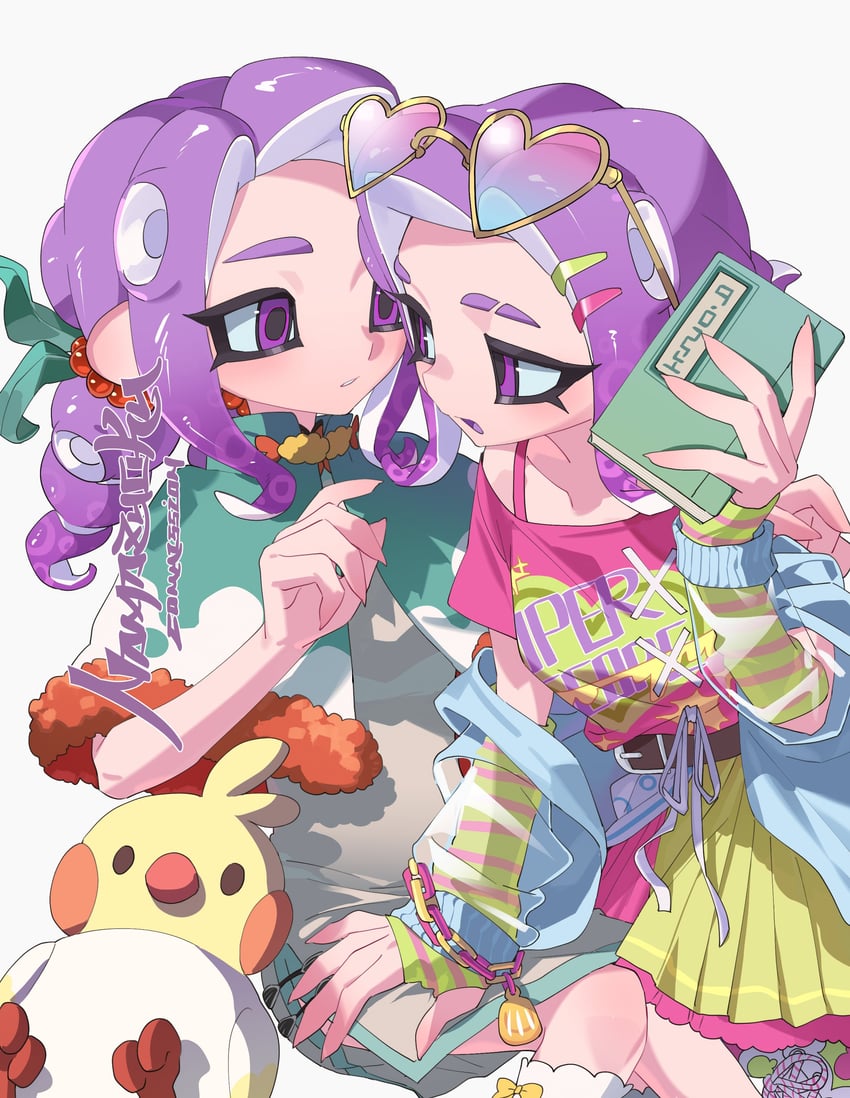 octoling player character and octoling girl (splatoon) drawn by namazuoku