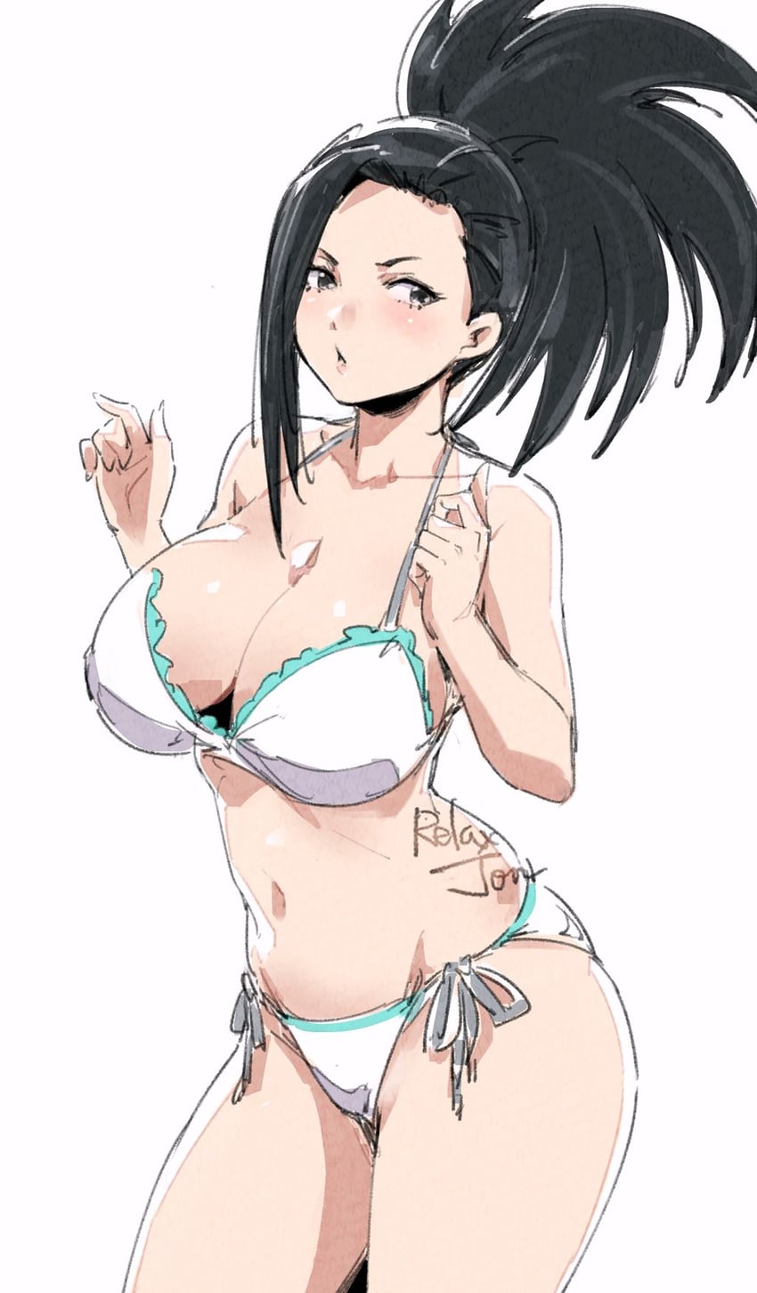 yaoyorozu momo (boku no hero academia) drawn by relaxjon