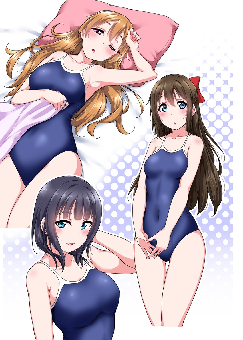 osaka shizuku, asaka karin, and konoe kanata (love live! and 2 more) drawn by yopparai_oni
