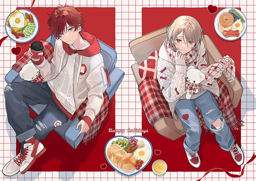 amagi hiiro and shiratori aira (ensemble stars!) drawn by mc_copycat