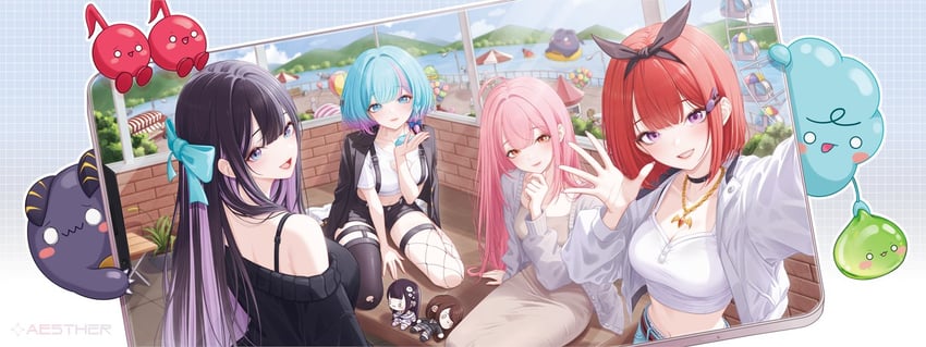 karin, ellie, eris, and arisa (charon universe) drawn by myomomoo