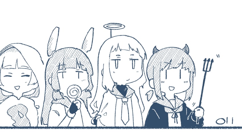 fubuki, murakumo, hatsuyuki, and shirakumo (kantai collection) drawn by ma_rukan