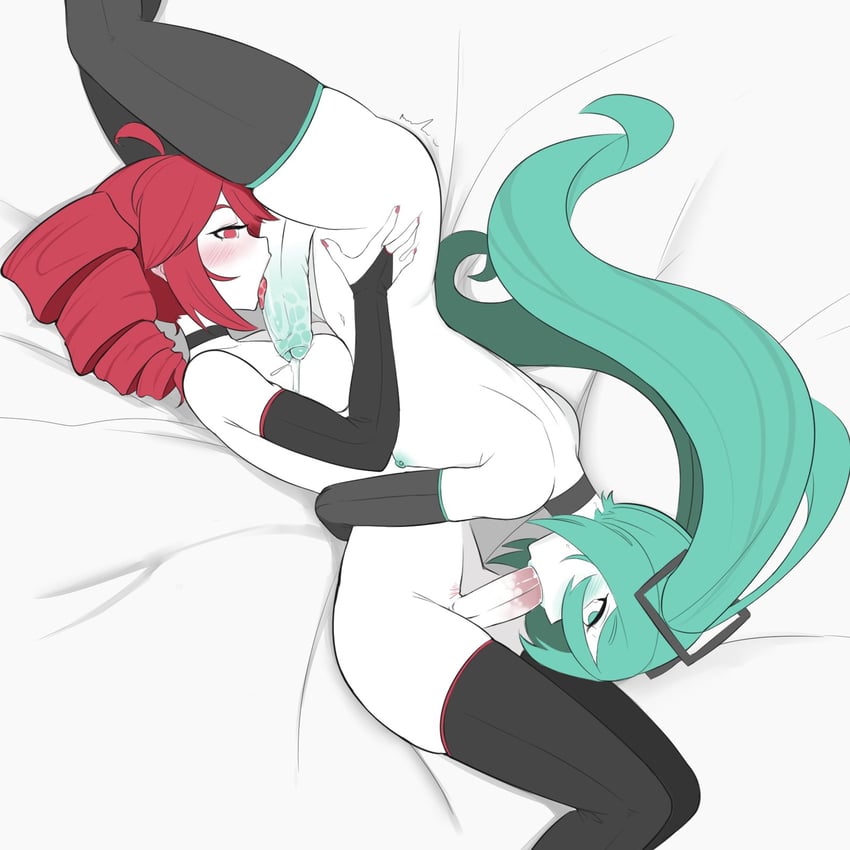 hatsune miku and kasane teto (vocaloid and 1 more) drawn by ater18