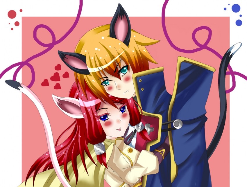 jin kisaragi and tsubaki yayoi (blazblue) drawn by eien_no_kurayami