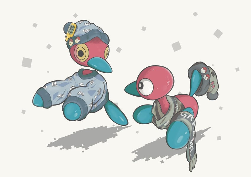 porygon-z and porygon2 (pokemon) drawn by komugicorn