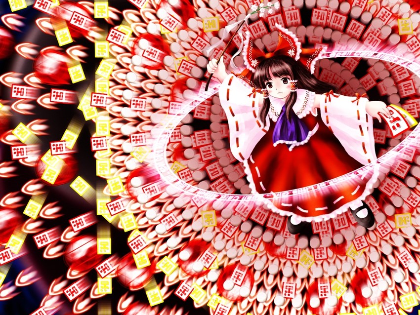 hakurei reimu (touhou and 1 more) drawn by asayuba