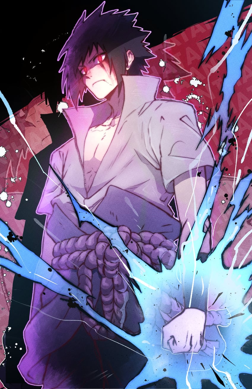 uchiha sasuke (naruto and 1 more) drawn by thatamaan