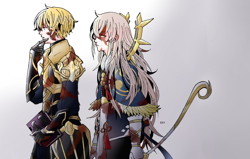 takumi and leo (fire emblem and 1 more) drawn by aquam0n1ca