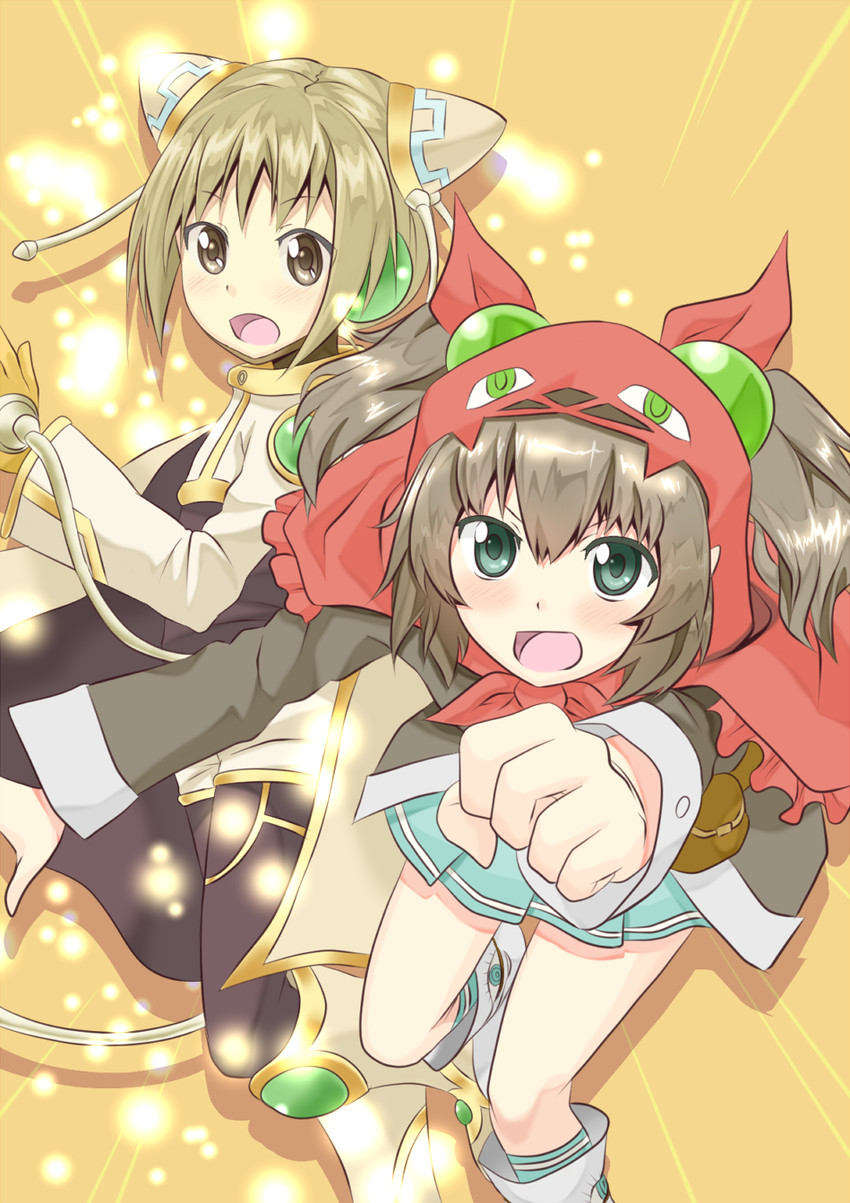 esper girl and saambell the summoner (yu-gi-oh! and 1 more) drawn by aiho_(kirino)