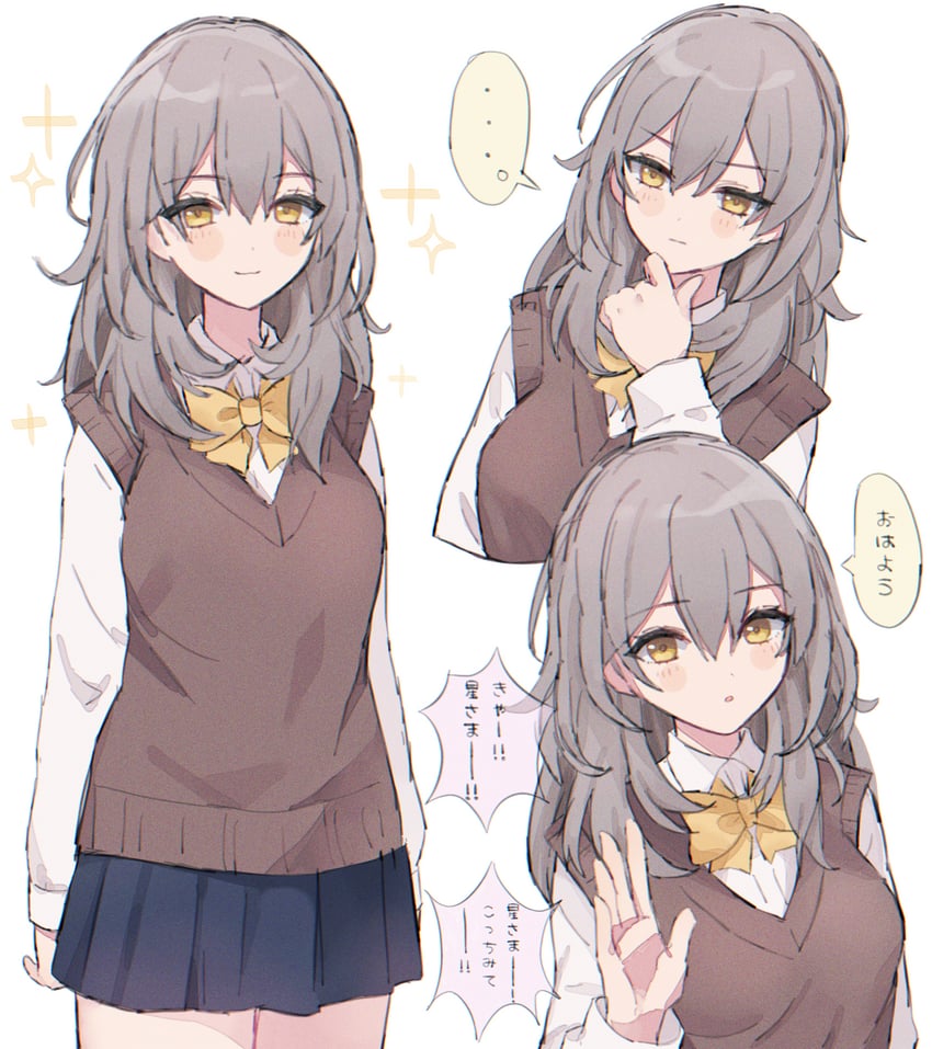 trailblazer and stelle (honkai and 1 more) drawn by anaketsu