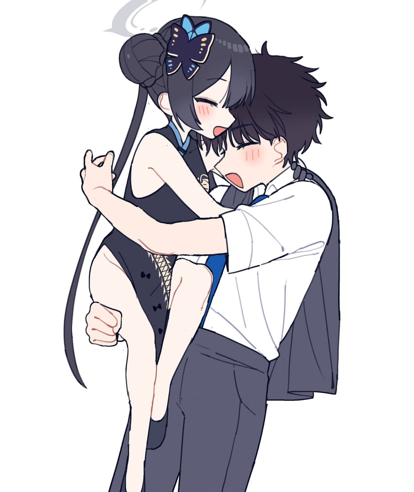 sensei and kisaki (blue archive) drawn by je_o_mo