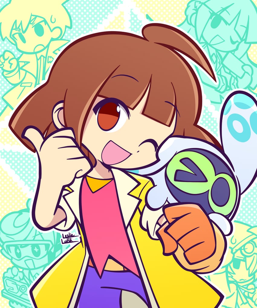 atari, puubot, zero, hachi, seo, and 1 more (puyopuyo and 1 more) drawn by leslietheluna