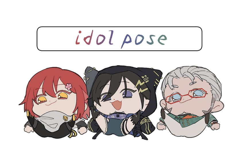 hanasaki miyabi, kanade izuru, and arurandeisu (holostars) drawn by etaryu496a