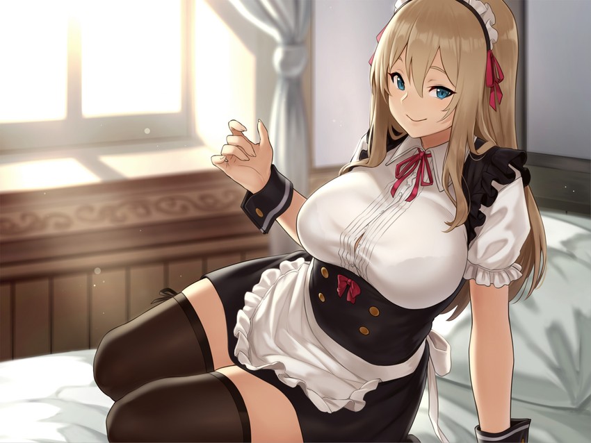 Curvy secretary maid anime