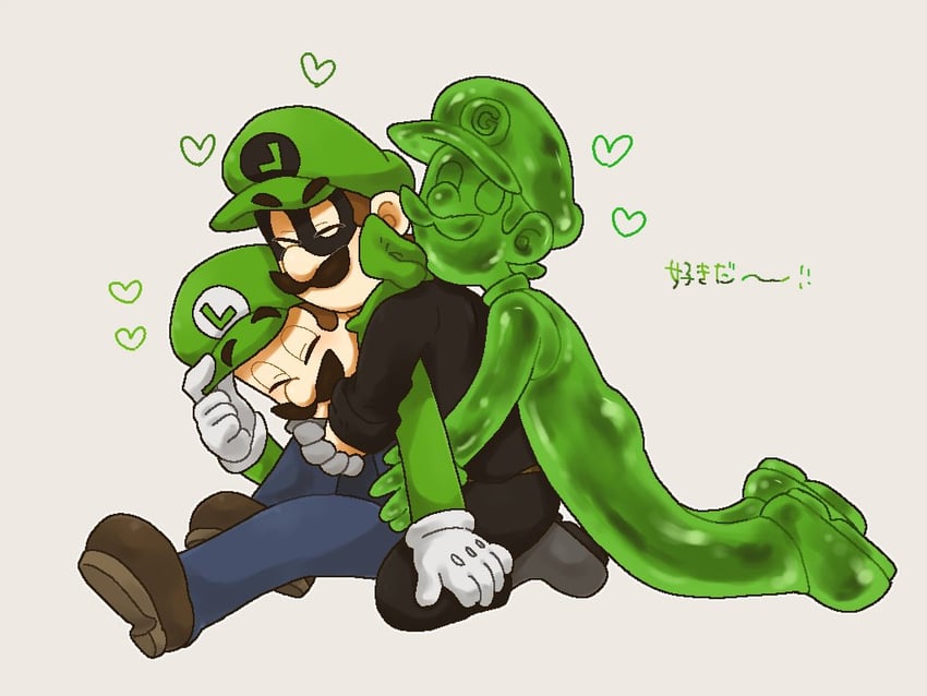 luigi, mr. l, and gooigi (mario and 4 more) drawn by mimimi_(mimimim9999)