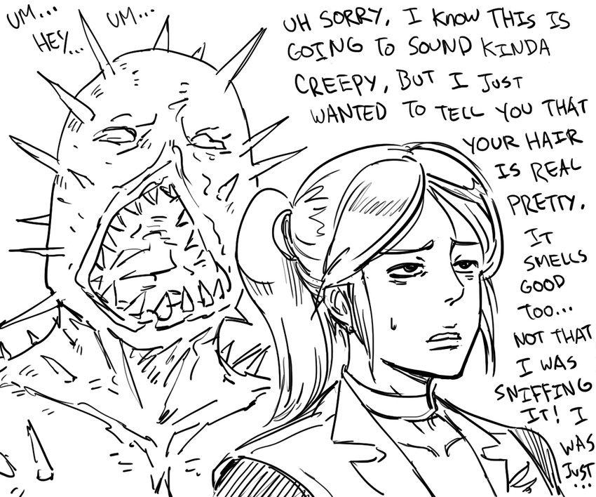 claire redfield and iron maiden (resident evil and 1 more) drawn by bb_(baalbuddy)