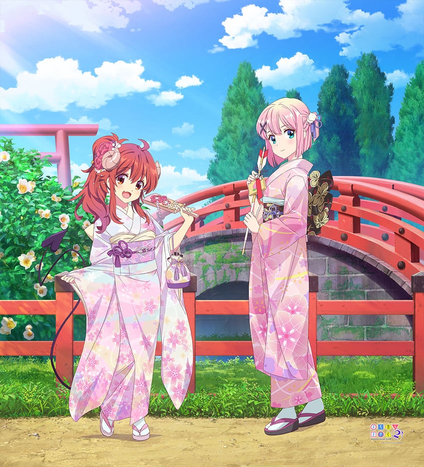 yoshida yuuko and chiyoda momo (machikado mazoku)
