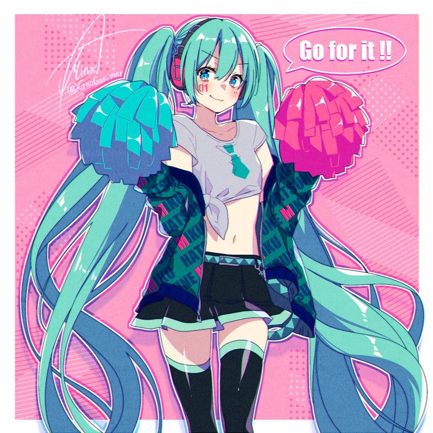 hatsune miku (vocaloid) drawn by asagao_minoru