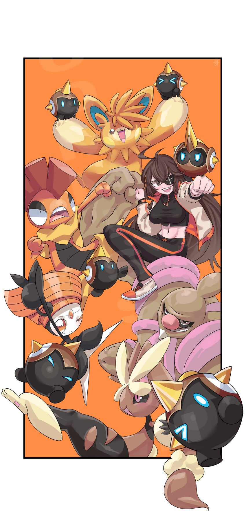lopunny, meloetta, mega lopunny, pawmot, scrafty, and 2 more (original and 1 more) drawn by gpaper232