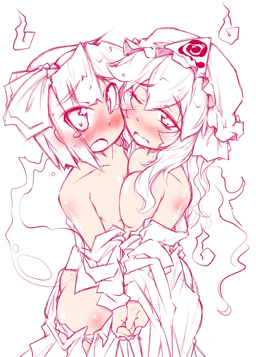 konpaku youmu and saigyouji yuyuko (touhou) drawn by narumiya_(narumiya)