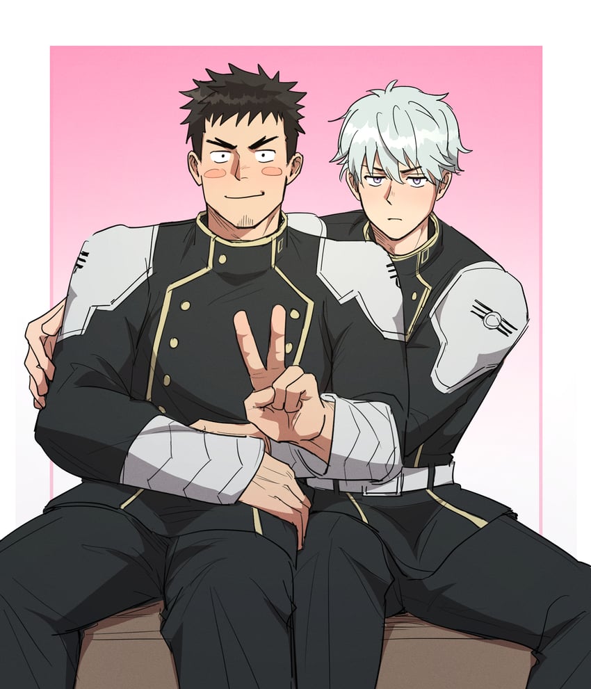 hibino kafka and ichikawa reno (kaijuu no. 8) drawn by wasted_m9
