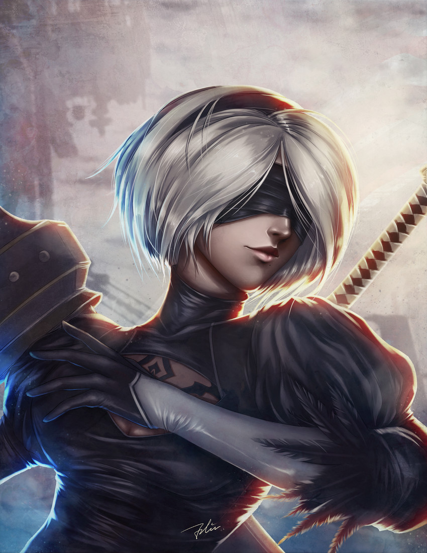 2b (nier and 1 more) drawn by tingzuo_liu
